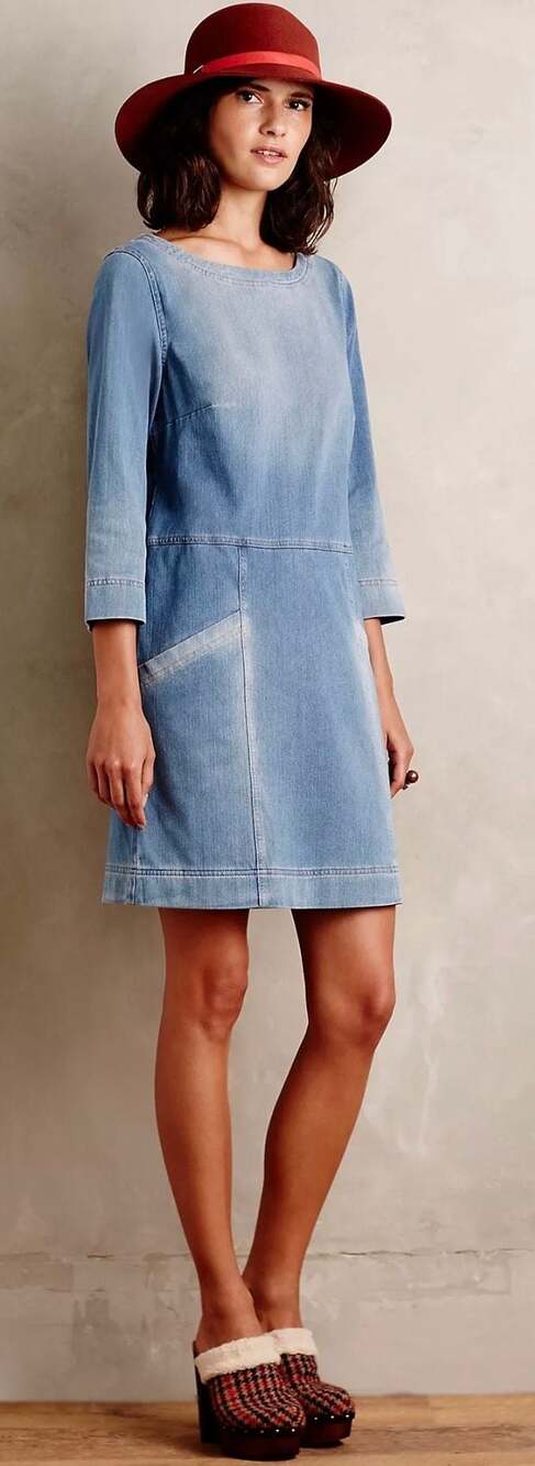 AG Adriano Goldschmied Denim Cocoon Dress Blue Size M